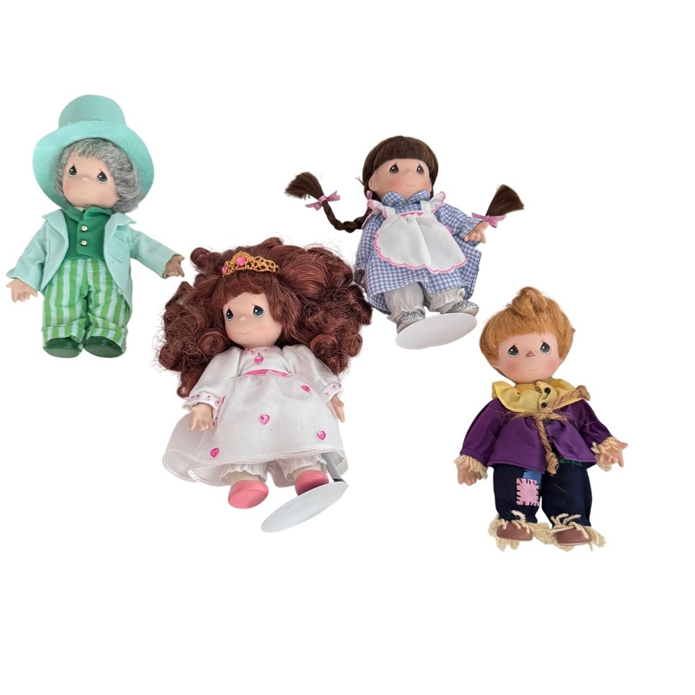 Precious Moments Wizard of Oz Dolls Set‎ of 4 Vintage Collectibles 6"